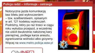 Żółty automat biletowy w Warszawie. Notoryczne szalbierstwo bez biletu grozi aresztem.