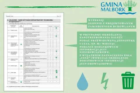 Formularz z danymi technicznymi, gdzie zaznaczono odbiór dowodu osobistego.