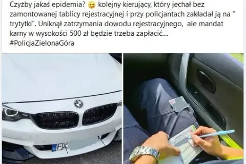 Jakie mandaty grożą za brak tablicy rejestracyjnej w Polsce?