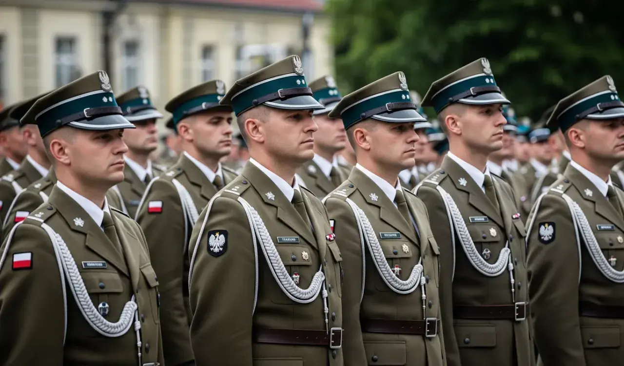 Szeregi żołnierzy w mundurach, każdy z nich to dumny podporucznik, gotowy do służby.