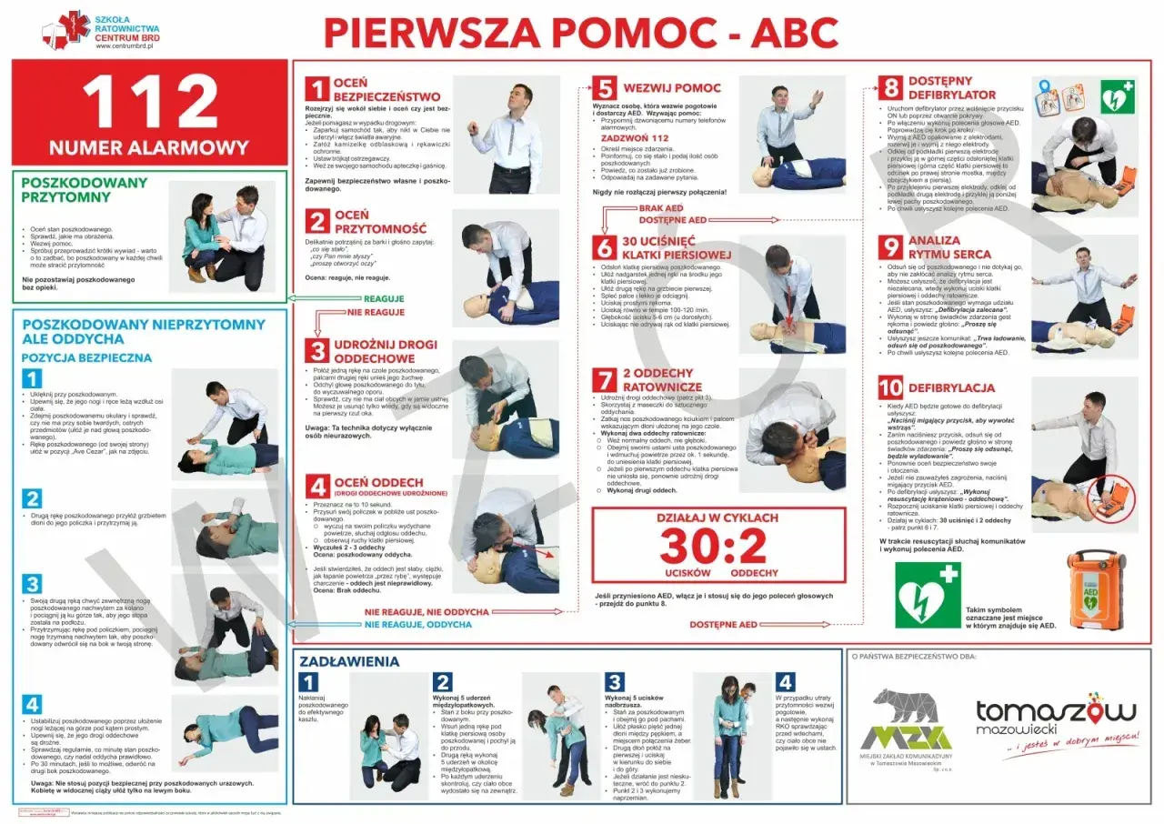 Pozycja przeciwwstrząsowa: ułóż poszkodowanego na plecach, nogi unieś do góry, podłóż pod nie poduszkę lub ubranie.